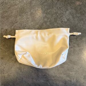 Patrick Ta Ivory Drawstring Cosmetic Bag